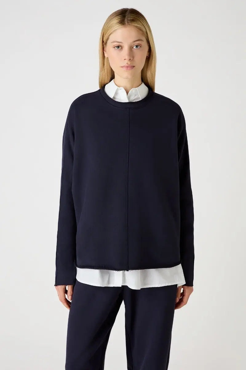 Cotton Sweatshirt - Navy Bamford