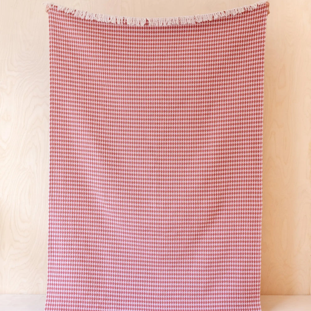 Cotton Throw in Pink Argyle TartanBlanketCo