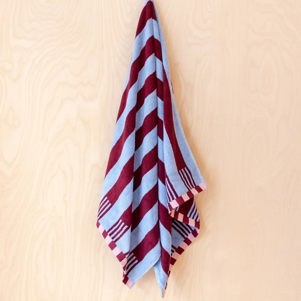 Cotton Towels in Pink Stripe TartanBlanketCo