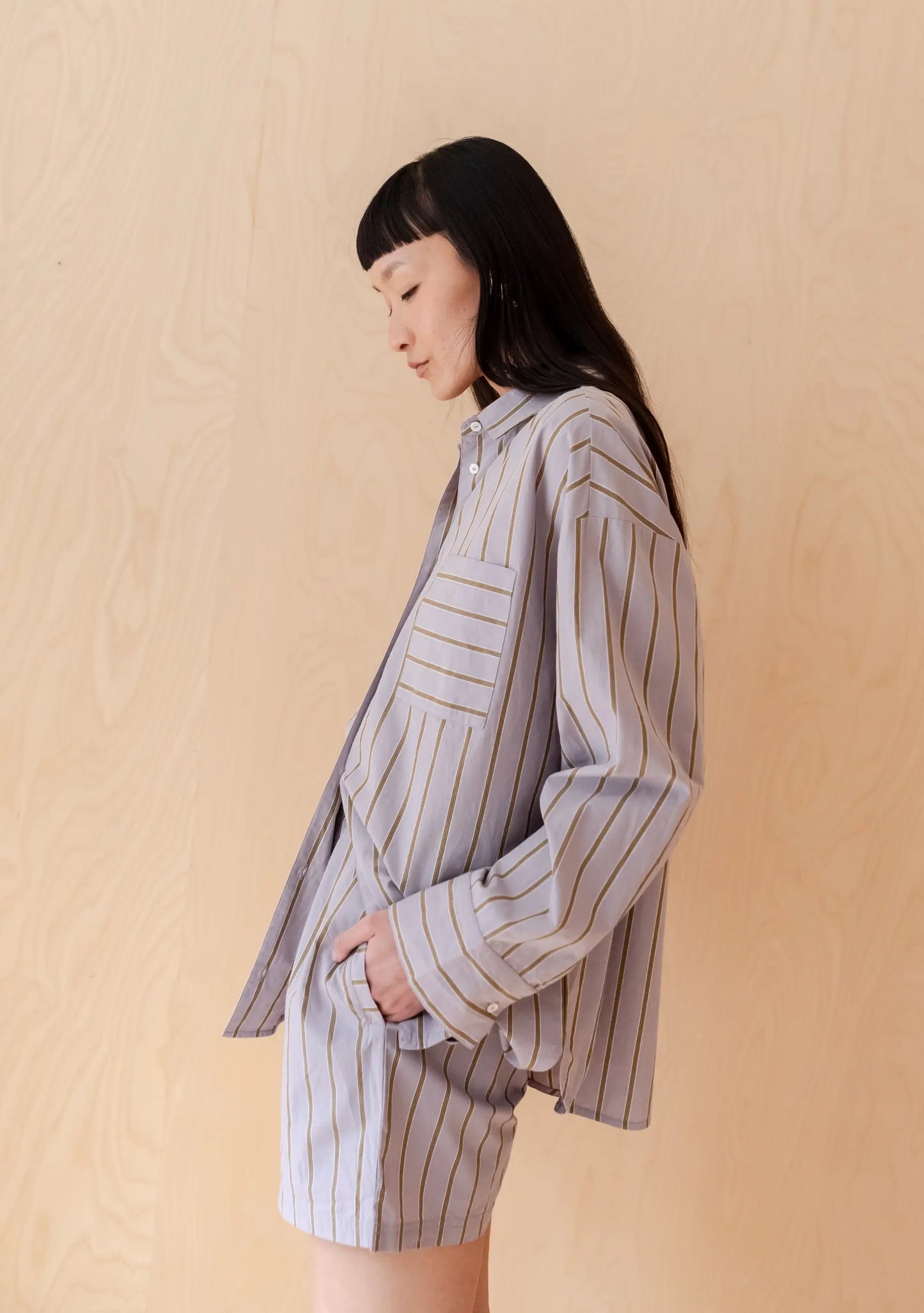 Cotton Trousers in Lilac Stripe TartanBlanketCo