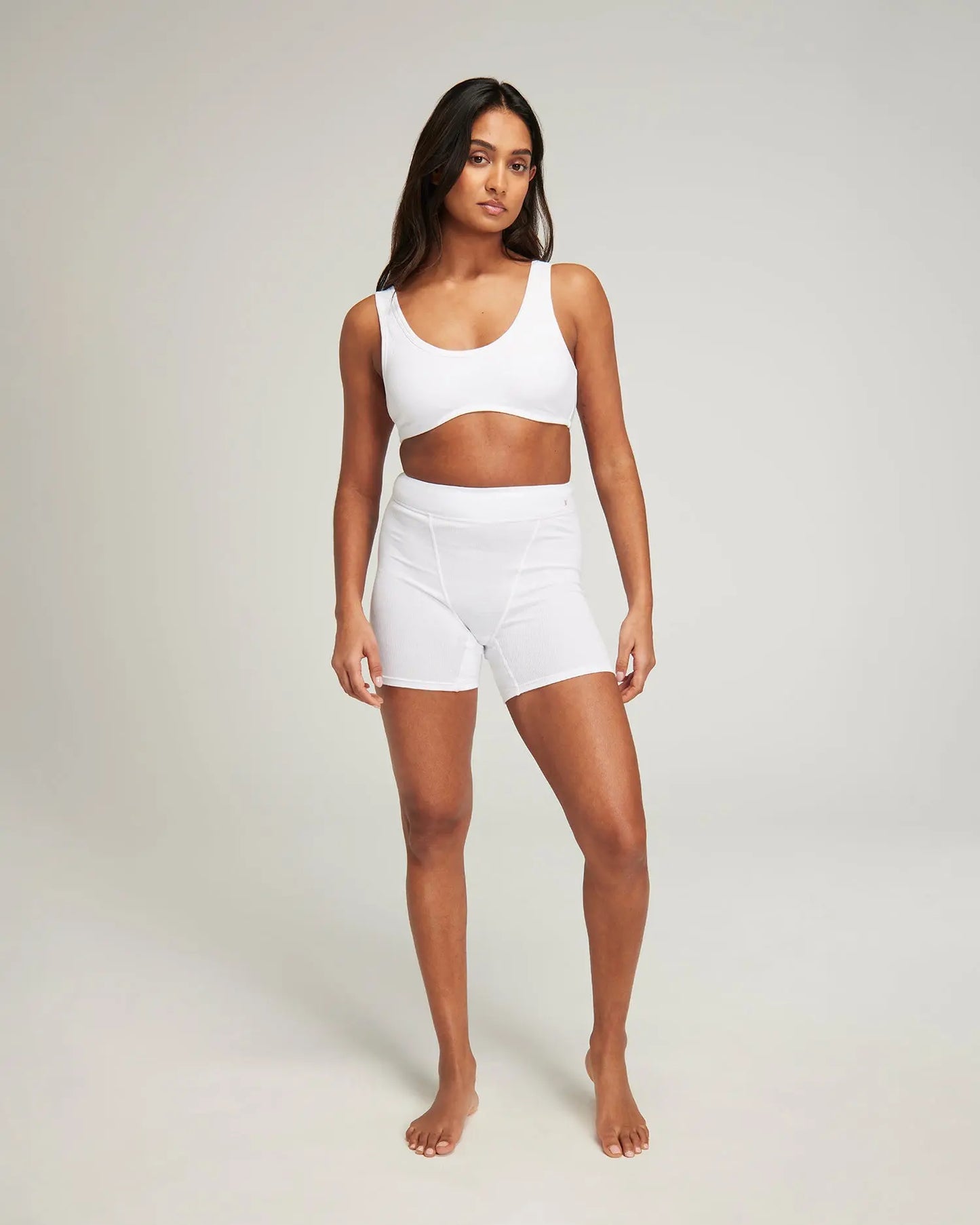 Cotton White Organic Cotton Boyfriend Boxer Nudea