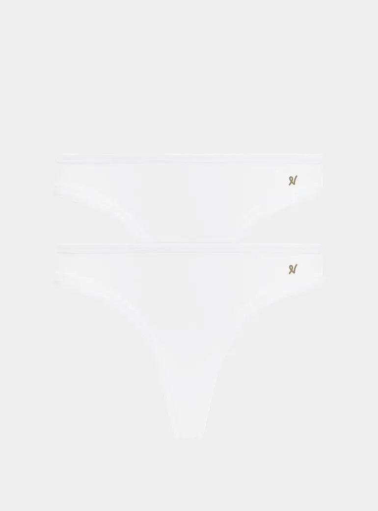 Cotton White Organic Cotton Mini Brief 2 Pack Nudea