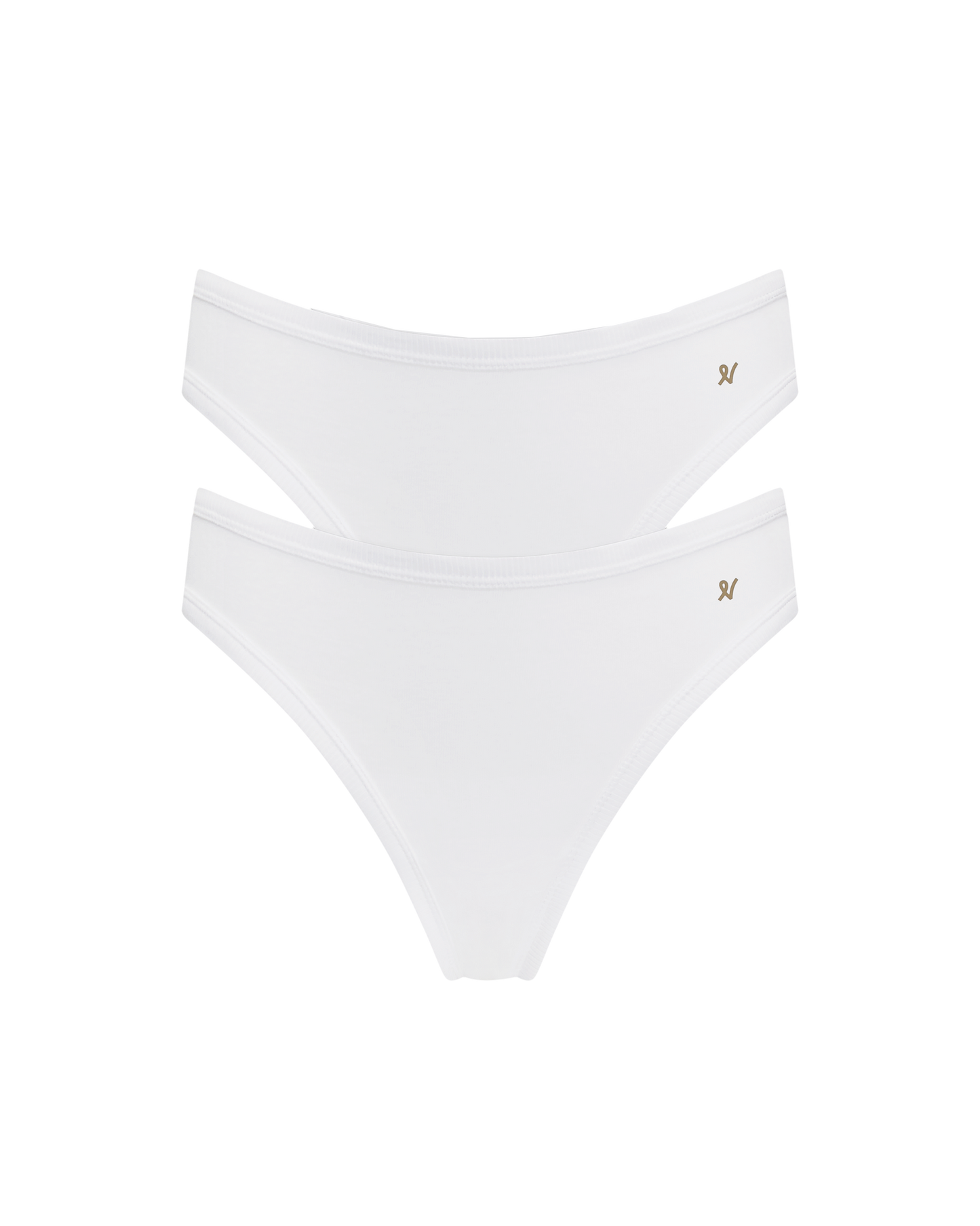 The Organic Cotton Mini Brief 2 Pack - Cotton White Nudea