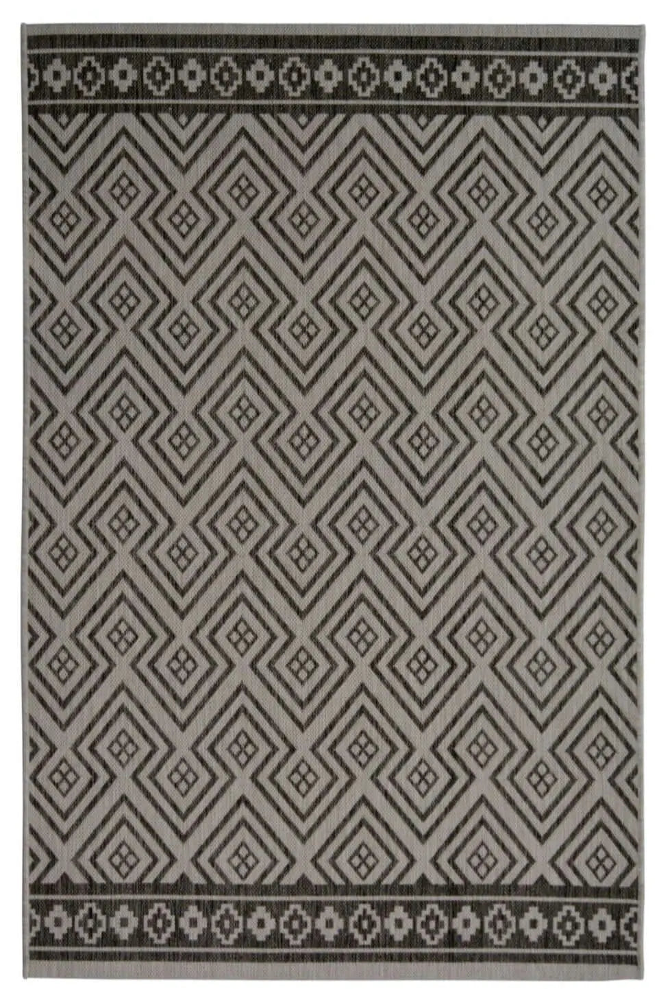 County Geo Grey Indoor/Outdoor Rug | 11344A The Rugs
