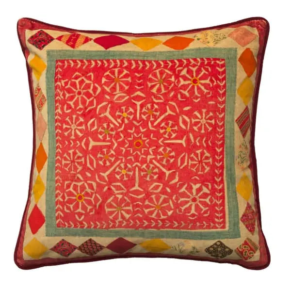 Courtyard Dianthus, Sustainable Feather, Cushion Velvet Floral Andrew Martin