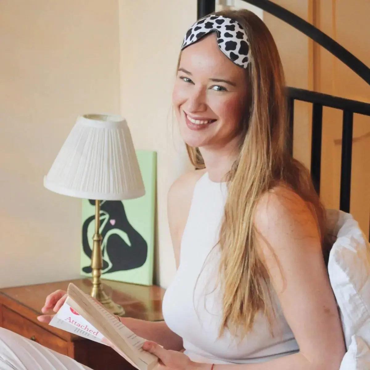 Contoured 3D Blackout Sleep Mask - Cow Print SMUG