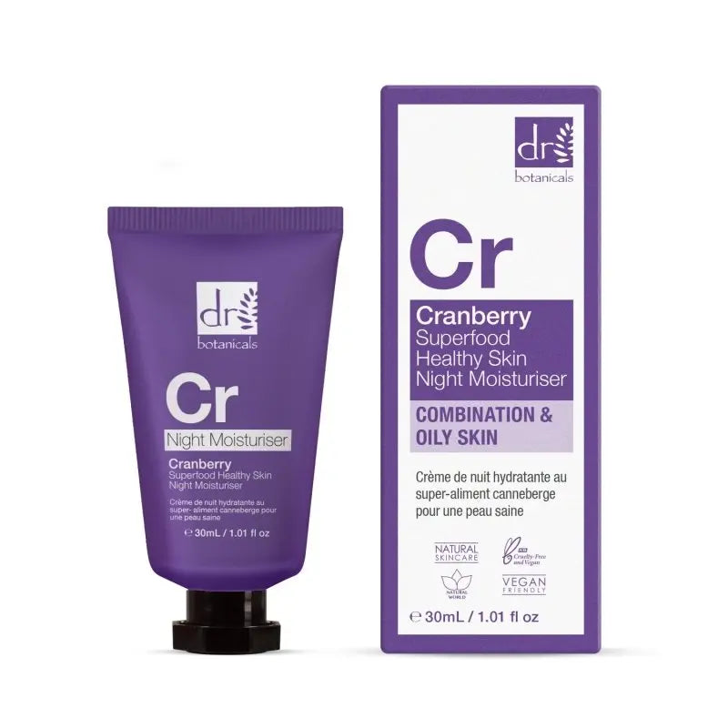 Cranberry Superfood Healthy Skin Night Moisturiser 30ml Dr Botanicals