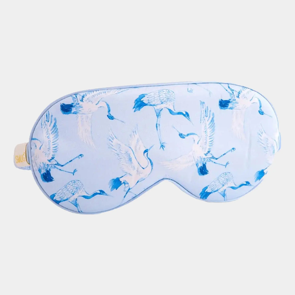 Cranes Satin Sleep Mask SMUG