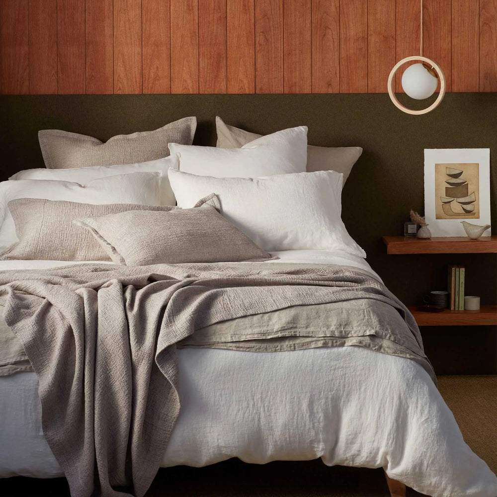 Cream 100% Linen Flat Sheet The Secret Linen Store