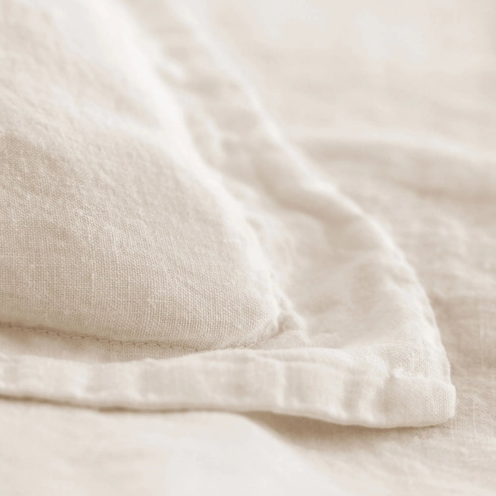 Cream 100% Linen Oxford Pillowcase The Secret Linen Store