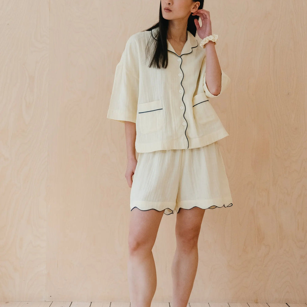 Cream Cotton Pyjamas TartanBlanketCo