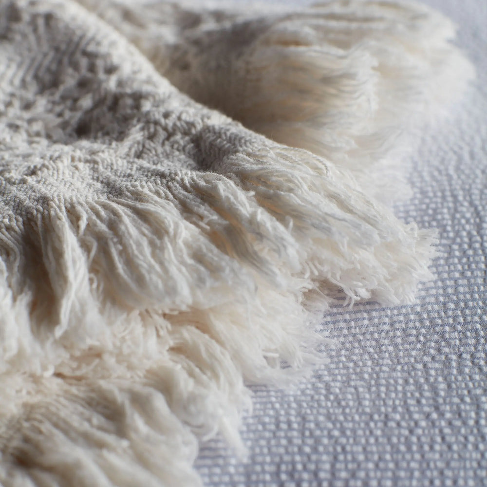 Cream Filipa 100% Cotton Throw The Secret Linen Store