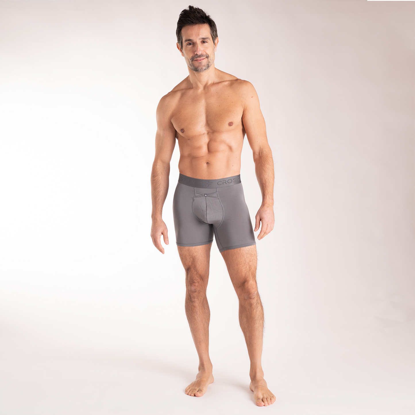 3-Pack: IKON Men's 6" Boxers - Charcoal Crossfly