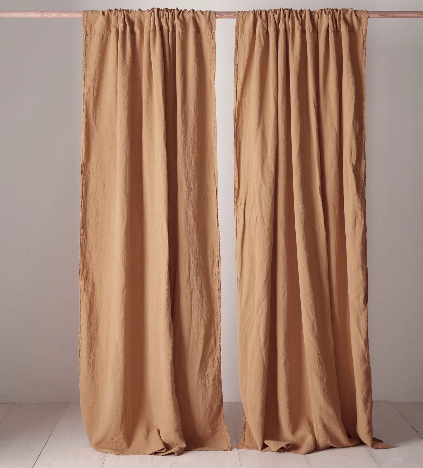 Cumin 100% Linen Loop Top Curtain (Single) The Secret Linen Store