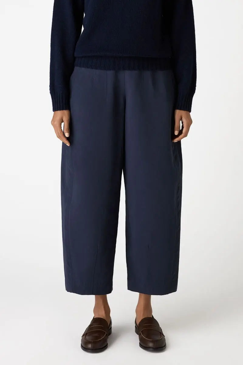 Currant Barrel Leg Trouser - Navy Bamford