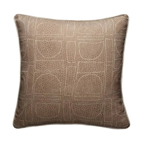Curzon Almond, Sustainable Feather, Cushion Sophie Paterson Eco-conscious & Cotton Blend & Linen Blend Geometric Andrew Martin