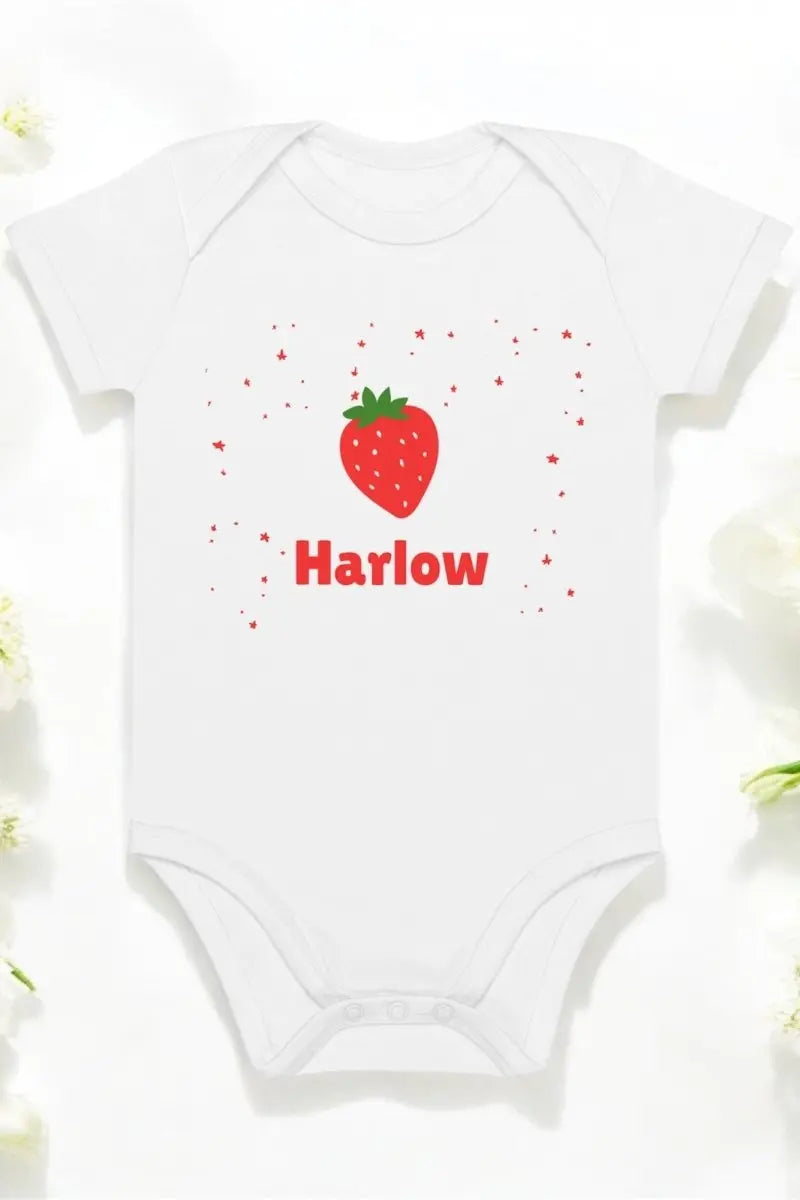 Custom Strawberry Baby Bodysuit Cozy Crew Club