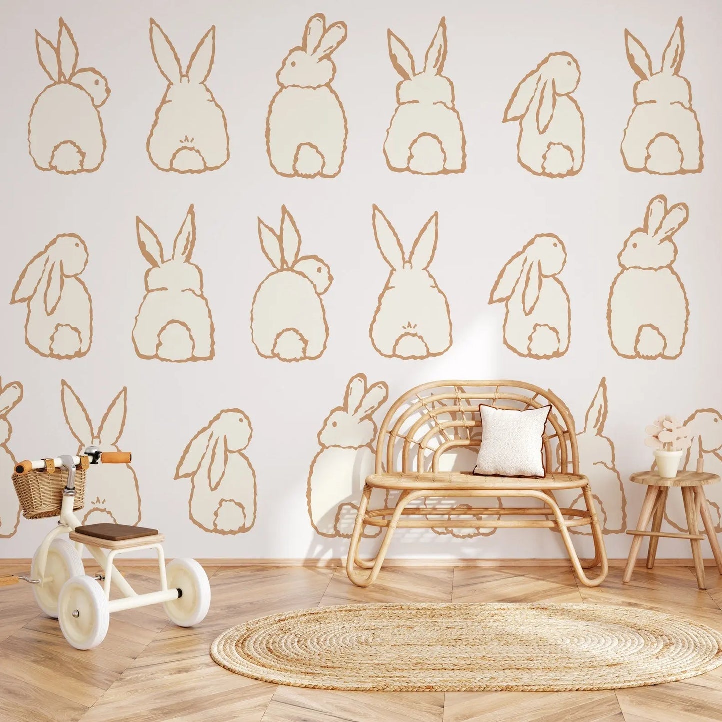 Cute Bunny Decals | Peel and Stick Rabbit Decals | Animals Wall Mural | Wall Decals for Kids | Nursery Wall Decals | Bunny Wall Decals ClickWalls