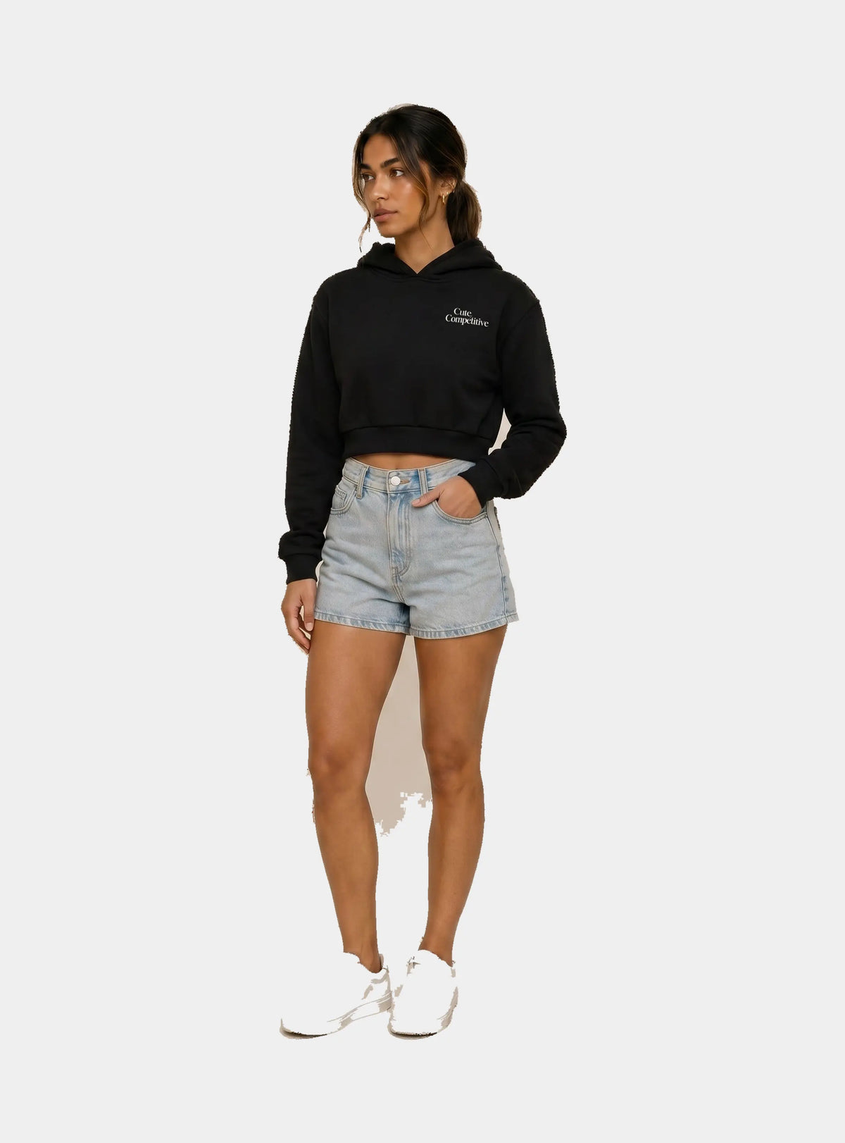 Cute and Competitive Cropped Hoodie Padelism
