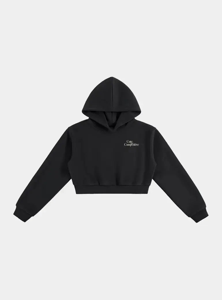 Cute and Competitive Cropped Hoodie Padelism