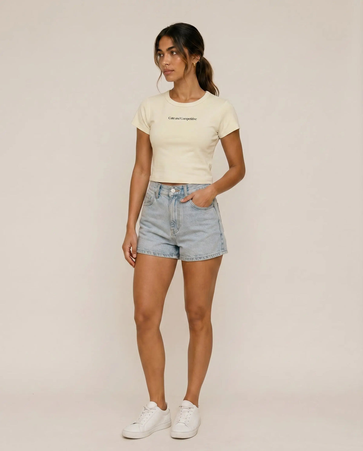 Cute and Competitive Cropped T-Shirt Padelism