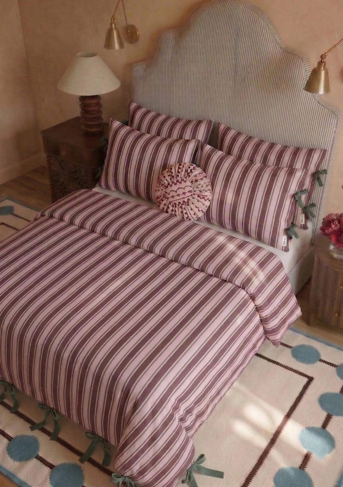 100% Cotton Bedding in Pink Stripe - TBCo
