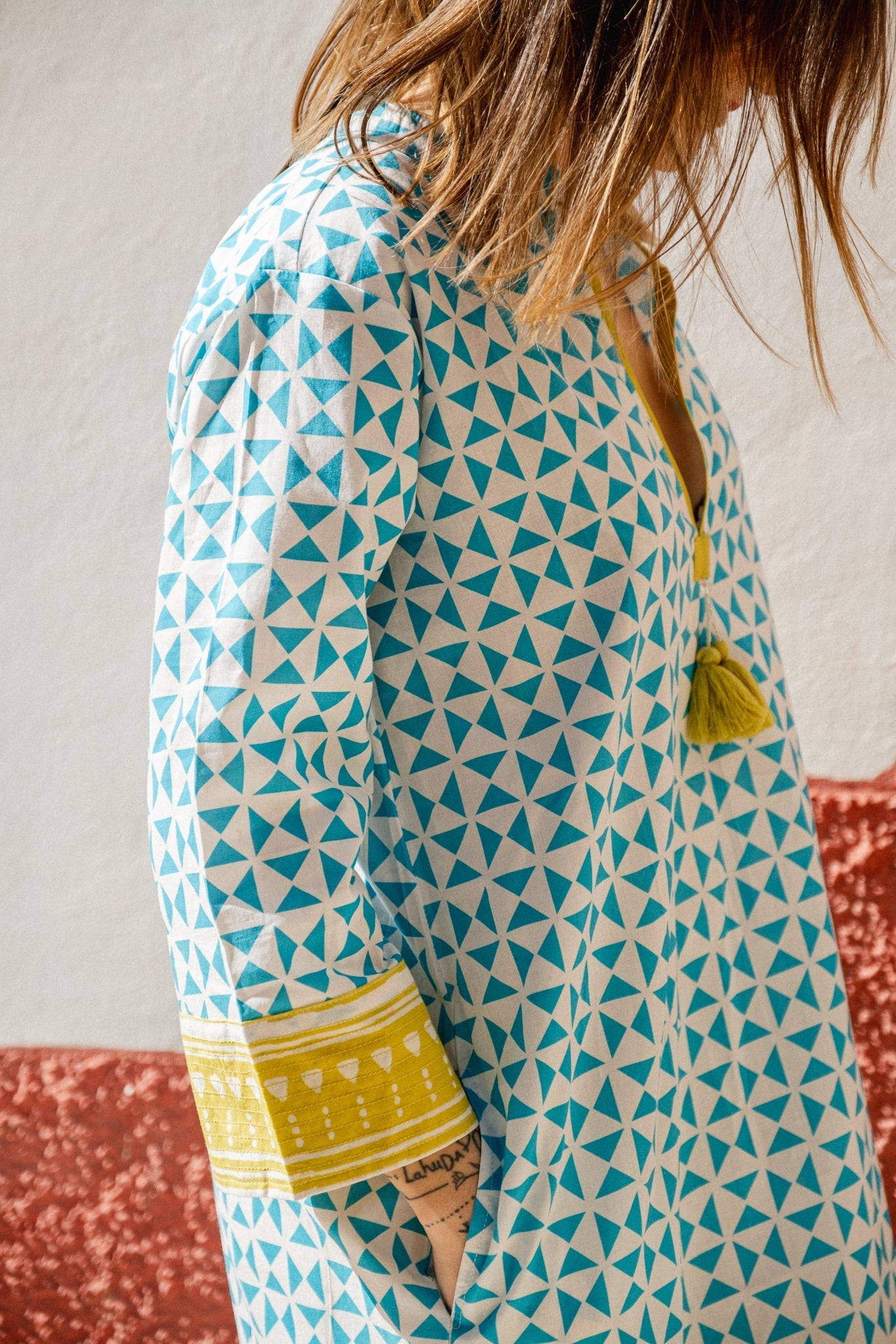 Raha Turquoise Kaftan Naree Clothing