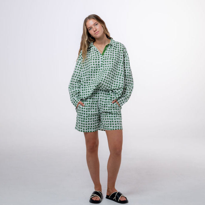 Anika Oversized Short Tunic & Shorts Co-ord Set Naree Clothing