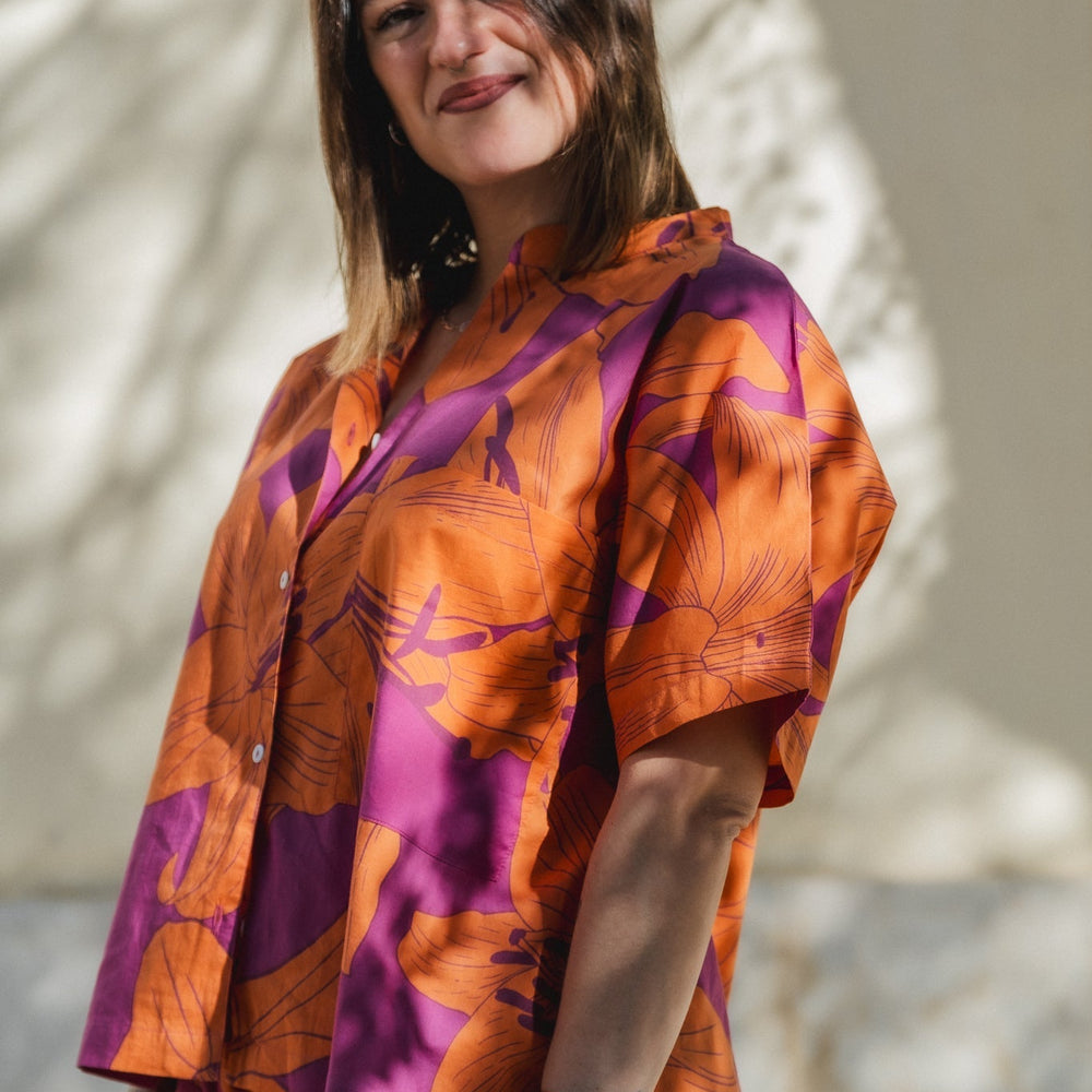 Ashna Bold Floral Print Cotton Pyjamas Naree Clothing