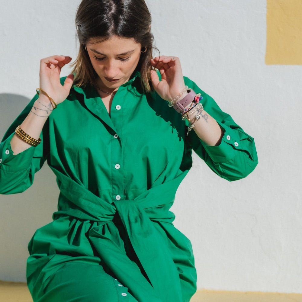 Jade Front Knot Dress Naree Clothing