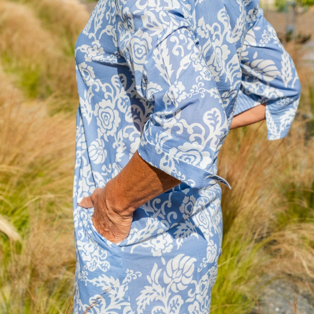 Lara Long Powder Blue Kaftan Naree Clothing