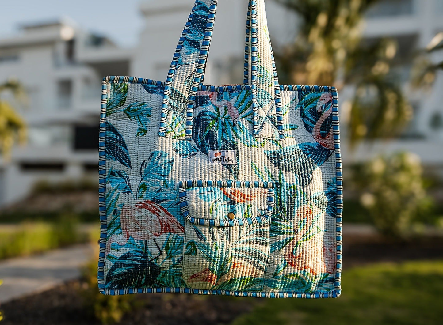 Maanya Flamingo tote bag Naree Clothing