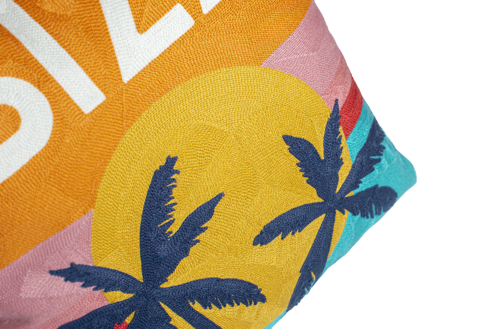 Ibiza Needlepoint Cushion The Pillow Drop