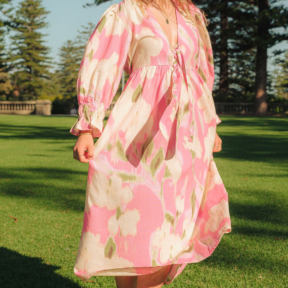 Lara Front Bow Tie Dress Naree Clothing