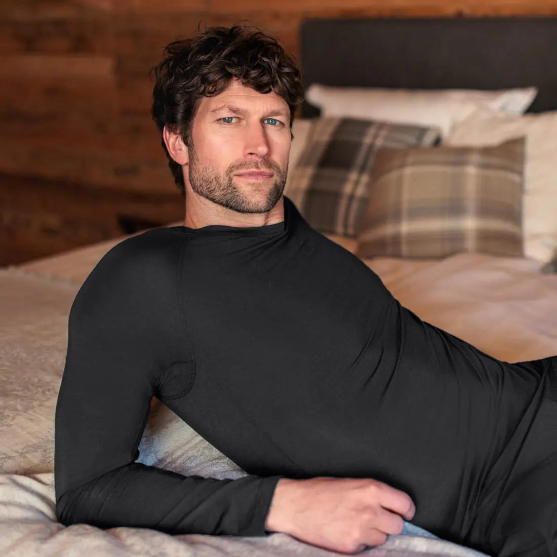 Dagsmejan Men's Balance Long Sleeve Pajama Top - Black