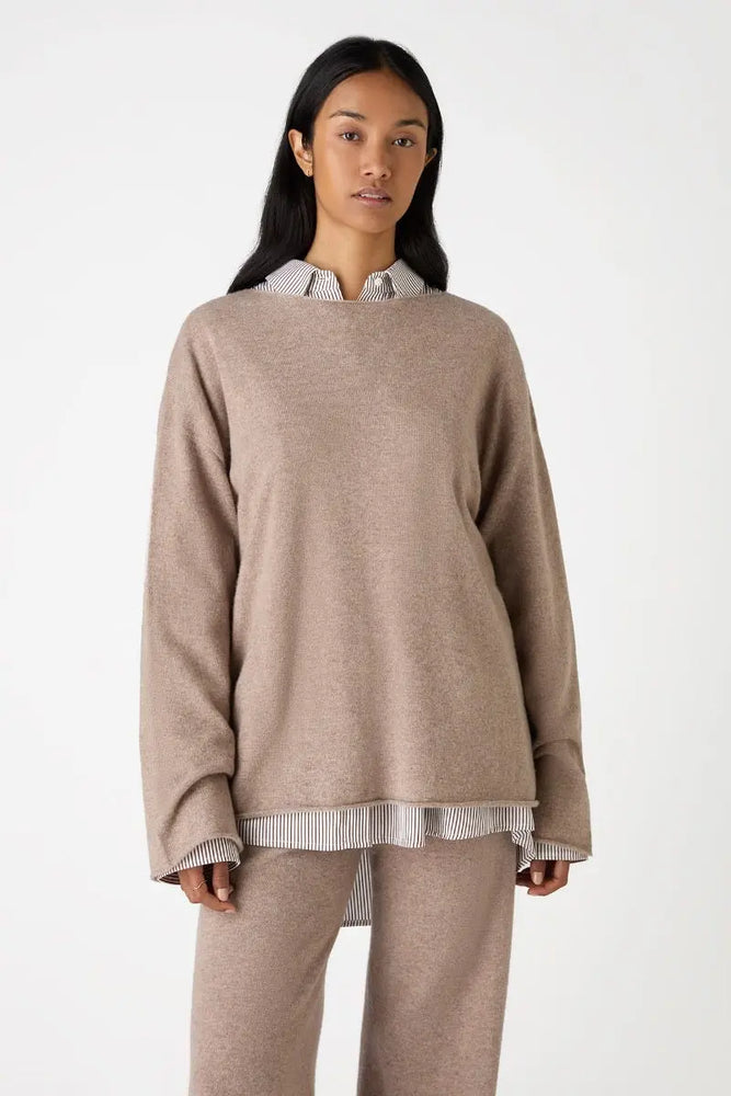 Dahlia Cashmere Jumper - Oatmeal Bamford