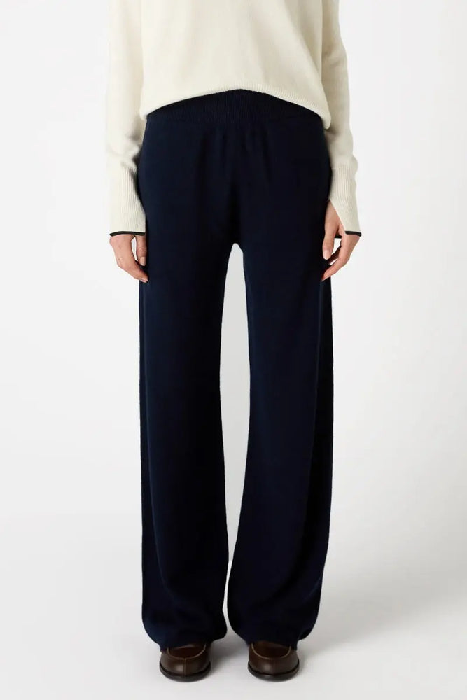 Dahlia Cashmere Trousers - Navy Bamford