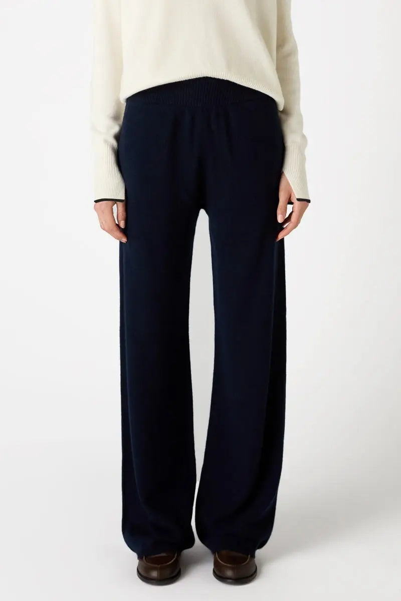 Dahlia Cashmere Trousers - Navy Bamford