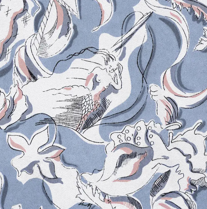 Dali's Mermaid - Blue Dreams - Wallpaper Print~Sisters