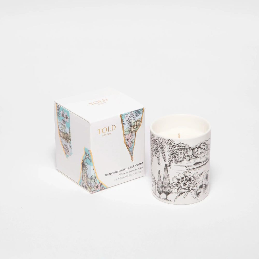 Dancing Light, Lake Como Candle, 80g Told London