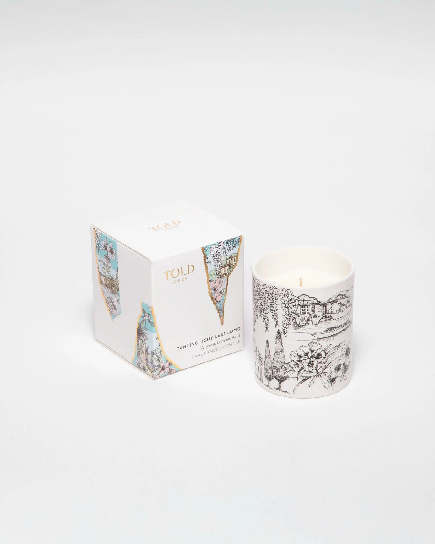 Dancing Light, Lake Como Candle, 80g Told London