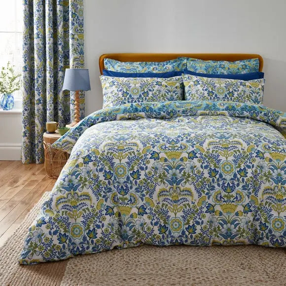 Darcey Damask Polycotton Duvet Cover and Pillowcase Set Dunelm