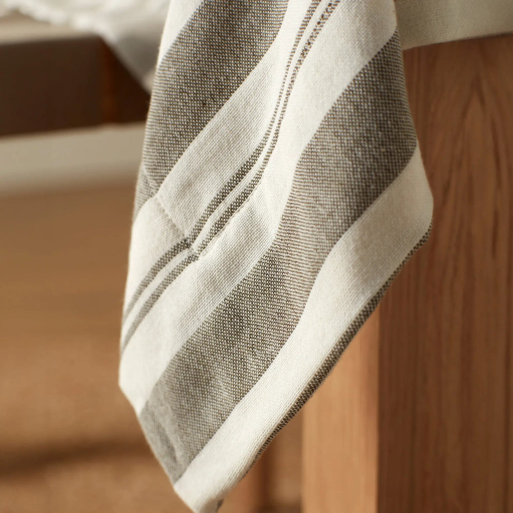 Dark Olive Isaac 100% Cotton Tablecloth The Secret Linen Store
