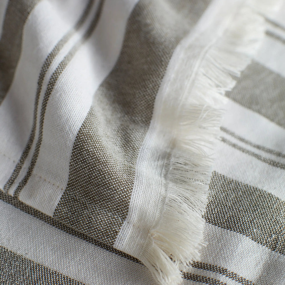 Dark Olive Isaac 100% Cotton Towel The Secret Linen Store