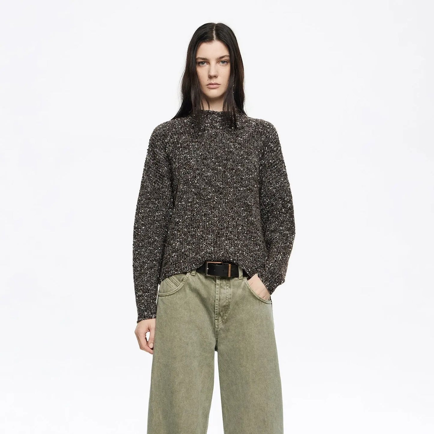 Dark brown high neck sweater Bimba y Lola UK