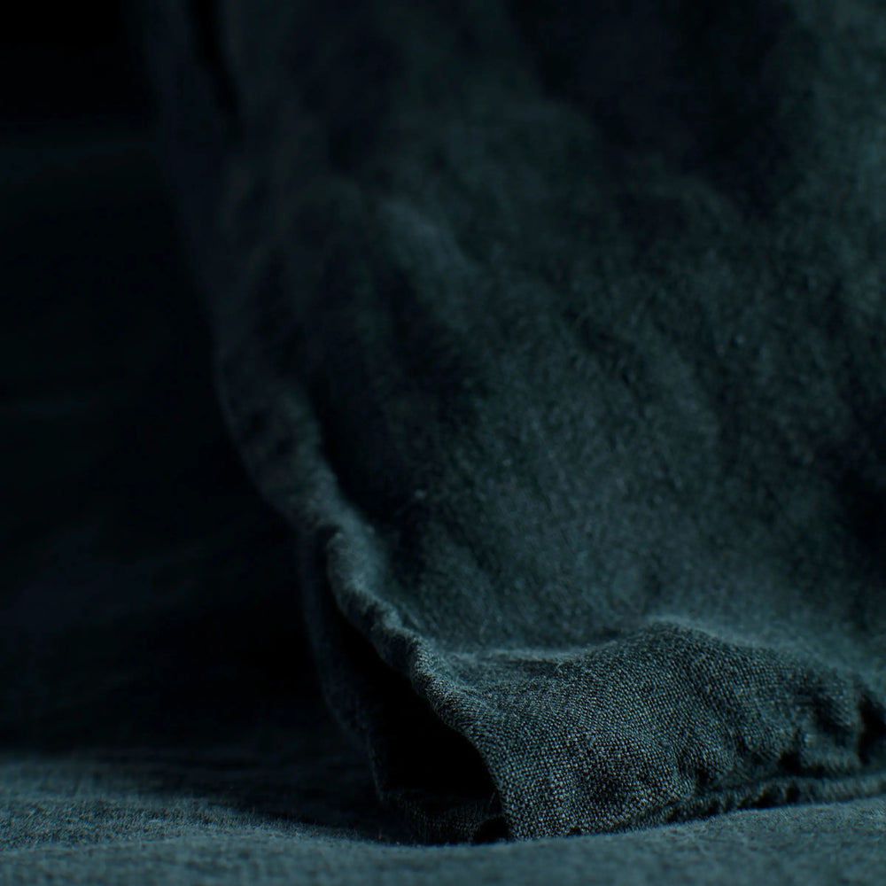 Darkest Spruce 100% Linen Housewife Pillowcase The Secret Linen Store
