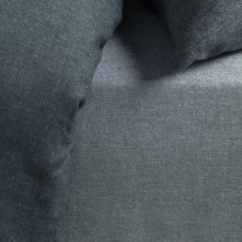 Darkest Spruce Brushed 100% Organic Cotton Fitted Sheet The Secret Linen Store