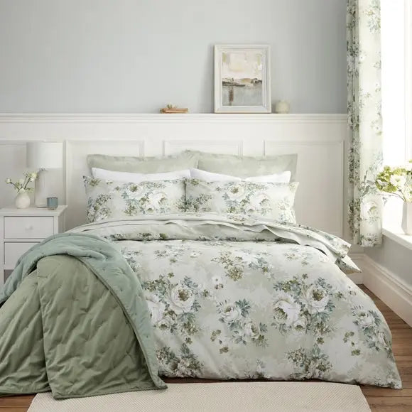 Darla Floral Duvet Cover and Pillowcase Set Dunelm