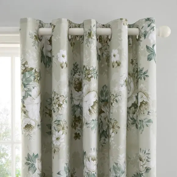 Darla Floral Eyelet Curtains Dunelm