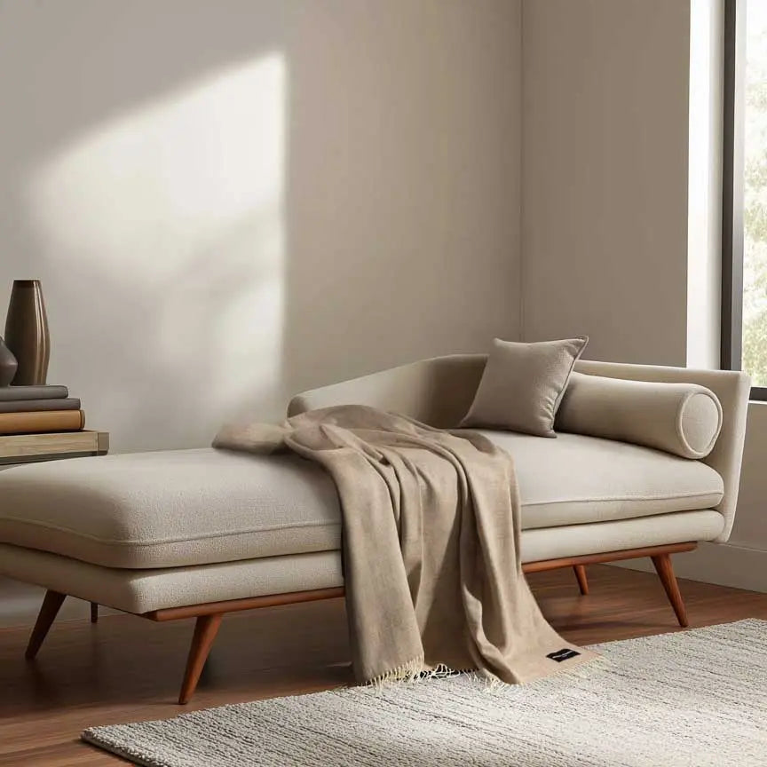 Daydreams - Merino Lambswool Throw - Hazelnut Heating & Plumbing London